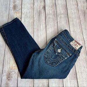 True Religion Women's Blue Ankle & Cropped Jeans